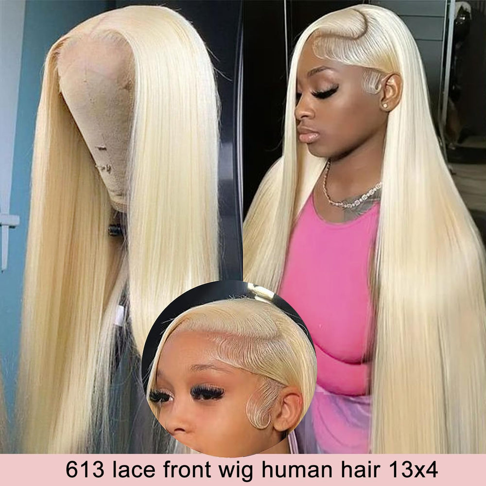 Myecool 613 Brazilian Virgin Hair front wig cap area shows seamless fit.
