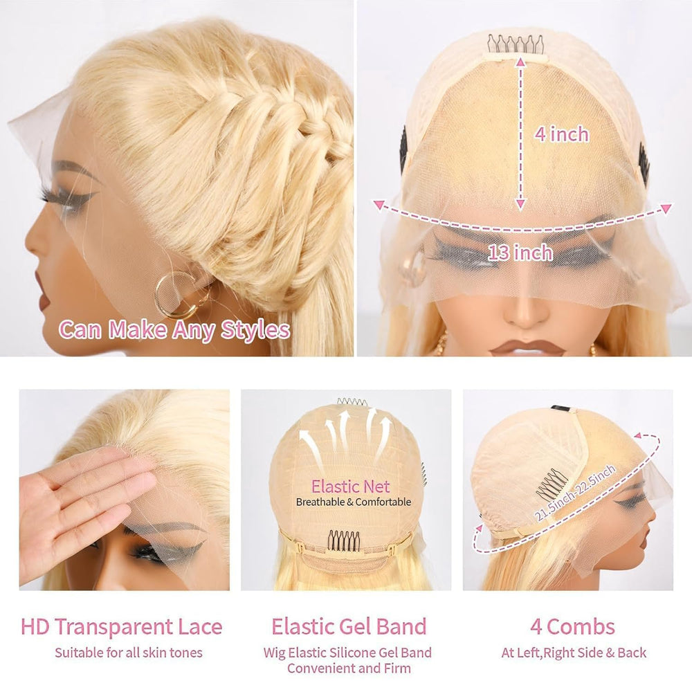 Myecool 613 lace-front wig straight hair for sleek professional or casual styles.