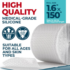 MYHELP waterproof scar tape adheres securely through daily activities and showers.