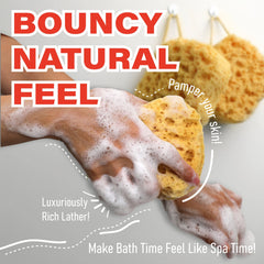 MyHomeBody bath sponge rich lather helps you spread soap with less gel.