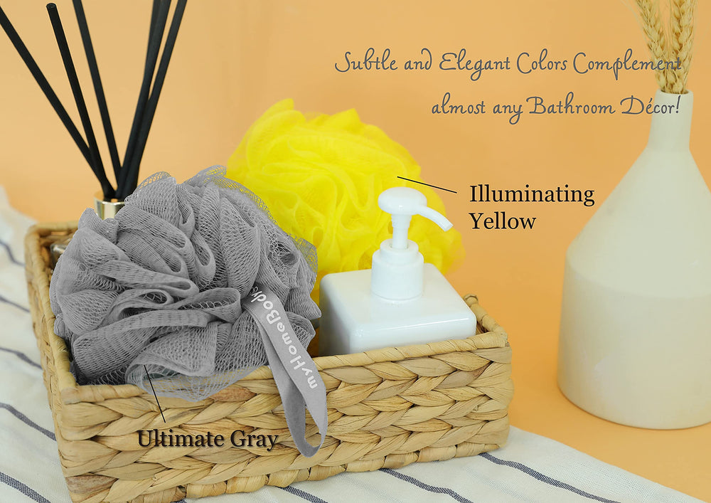 myHomeBody gray-yellow colorway complements modern bathrooms for style and decor.