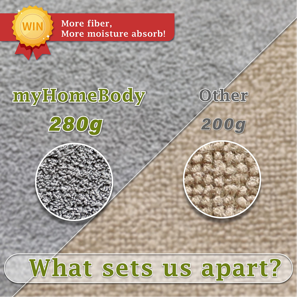 myHomeBody towel with coconut shell button for secure adjustments