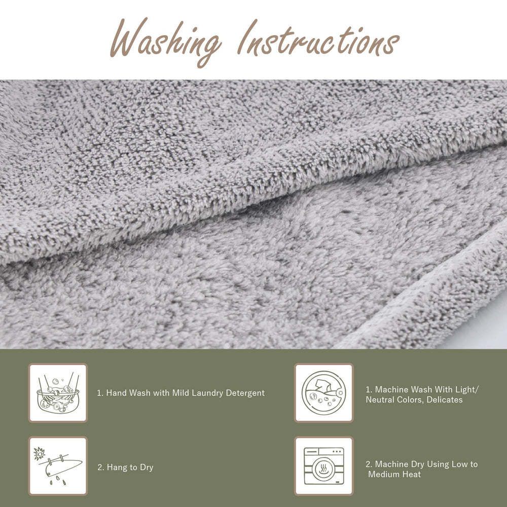 myHomeBody hair towel wrap gray color complements bathroom decor