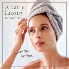 myHomeBody hair towel wrap lightweight design eases morning handling