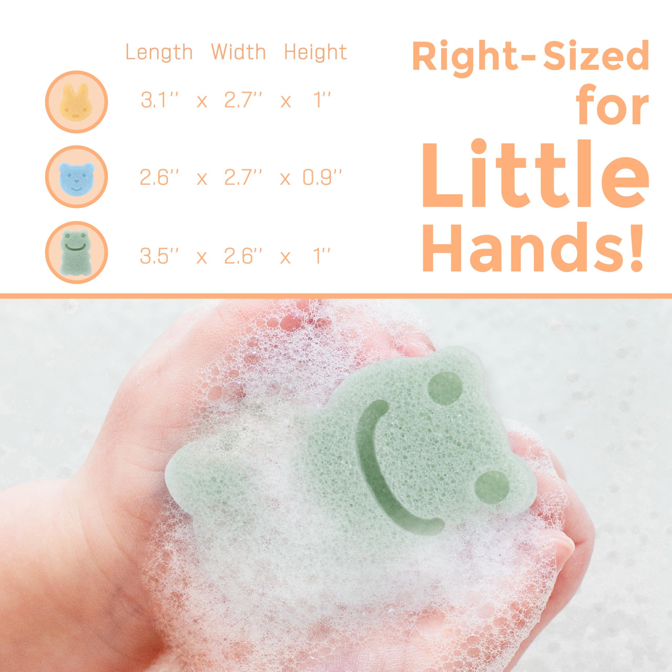 myHomeBody Konjac bear sponge helps engage toddlers during bath time.