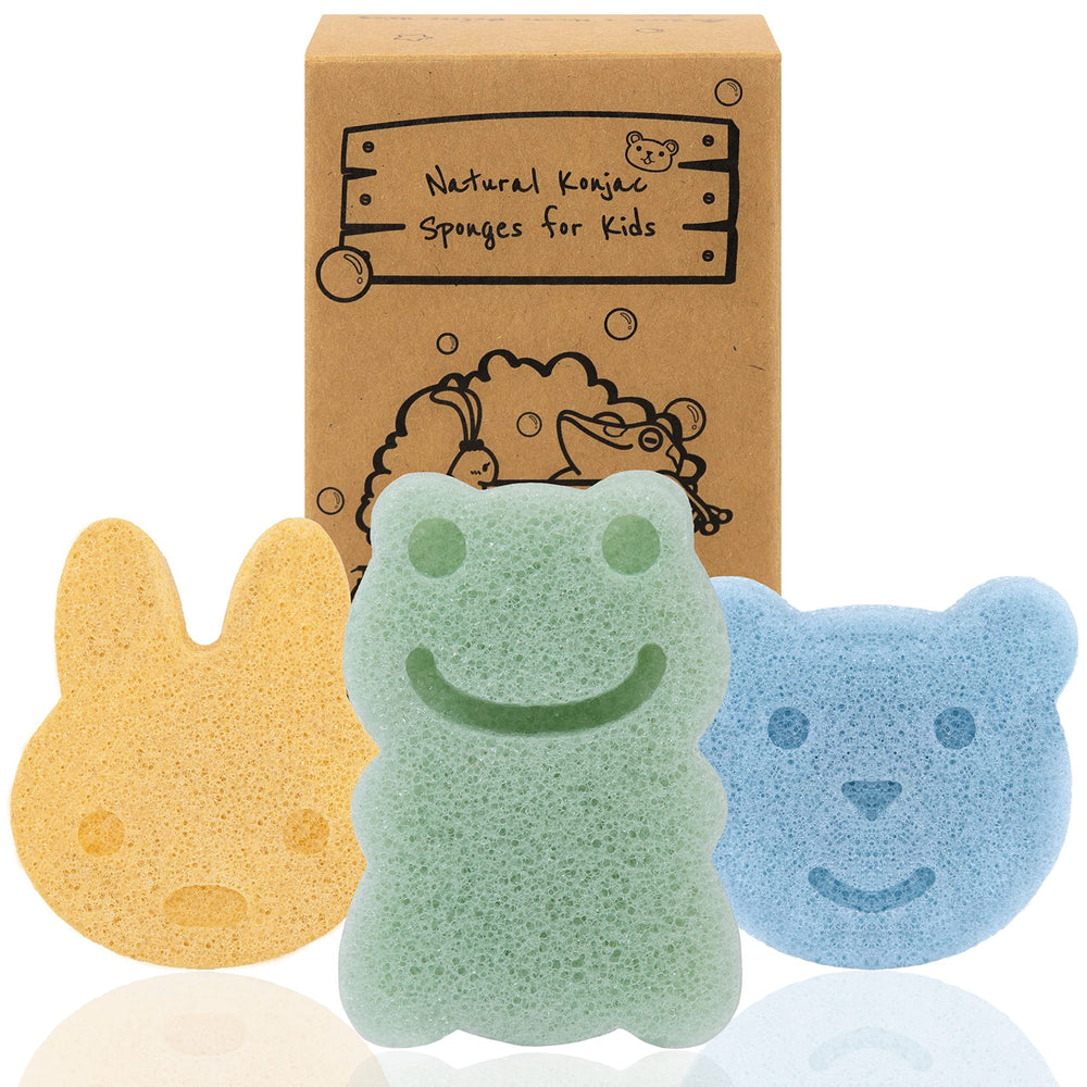 myHomeBody Konjac rabbit sponge for babies offers gentle cleansing during bath time.