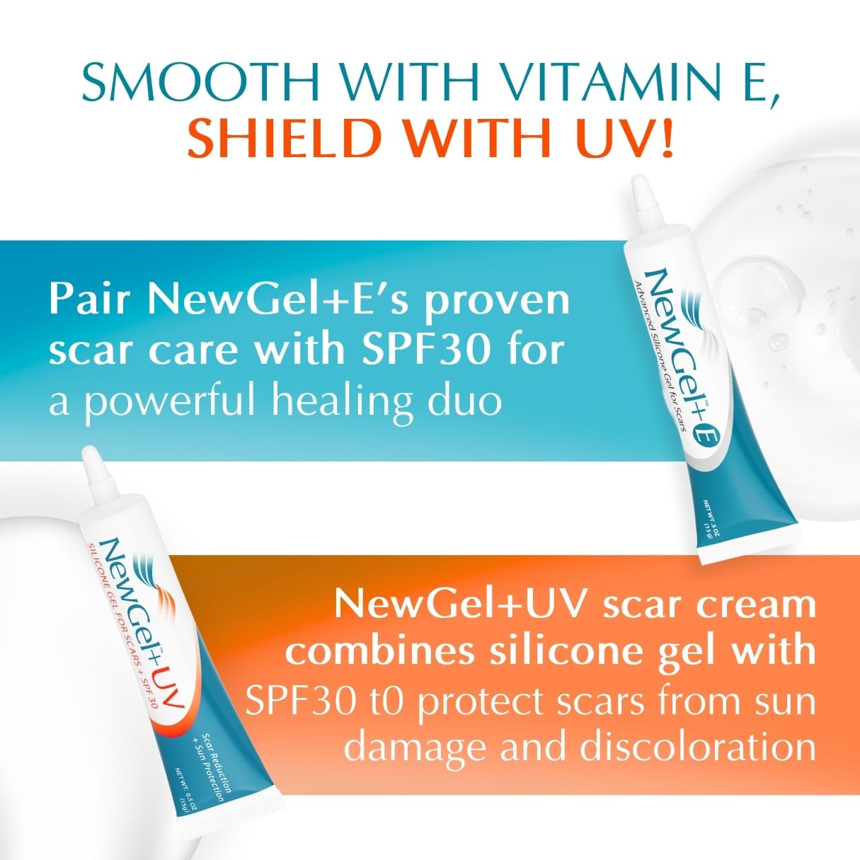 MyNewGel Plus UV daily sun protection for exposed scars.