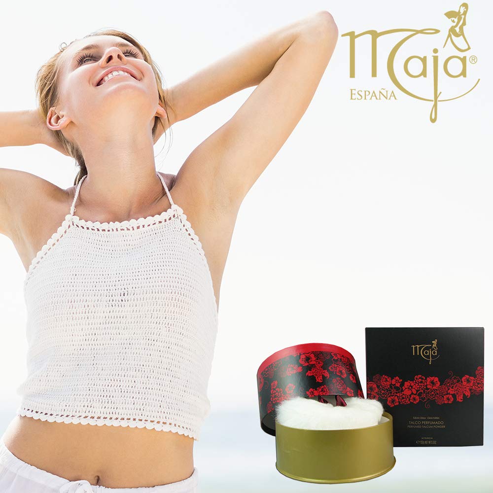 Myrurgia Maja bottle shot emphasizes casual-wear fragrance and easy reapplication.
