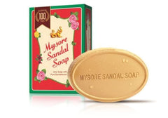 Mysore Sandal Soap 4-bars pack close-up with vegetable oils for nourishing skin