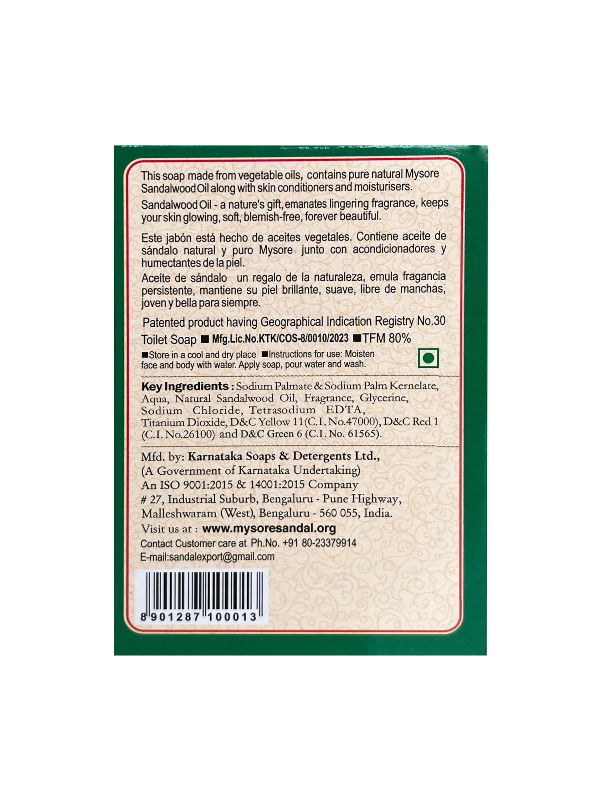 Mysore Sandal Soap with skin moisturizers during daily shower