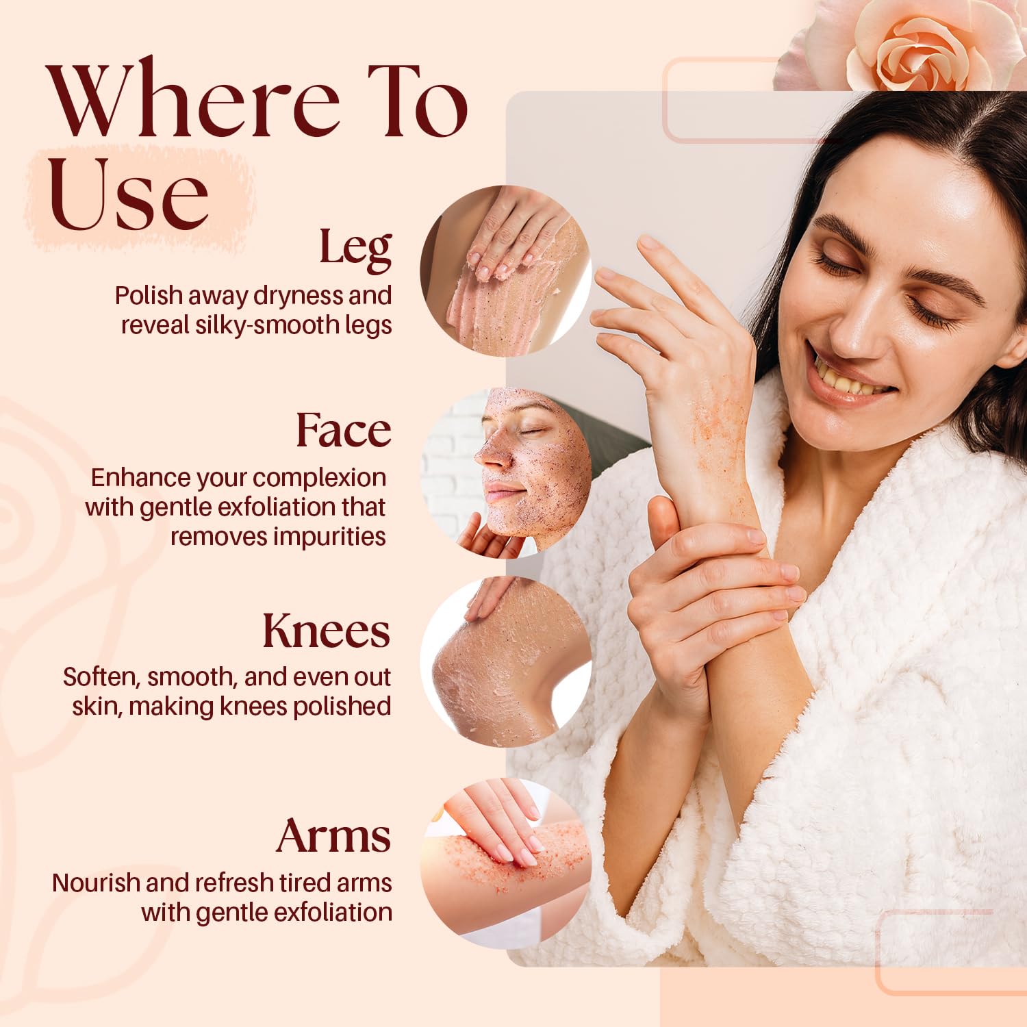 Mystère Beauté Himalayan Salt Body Scrub pink salt crystals for detoxifying exfoliation.