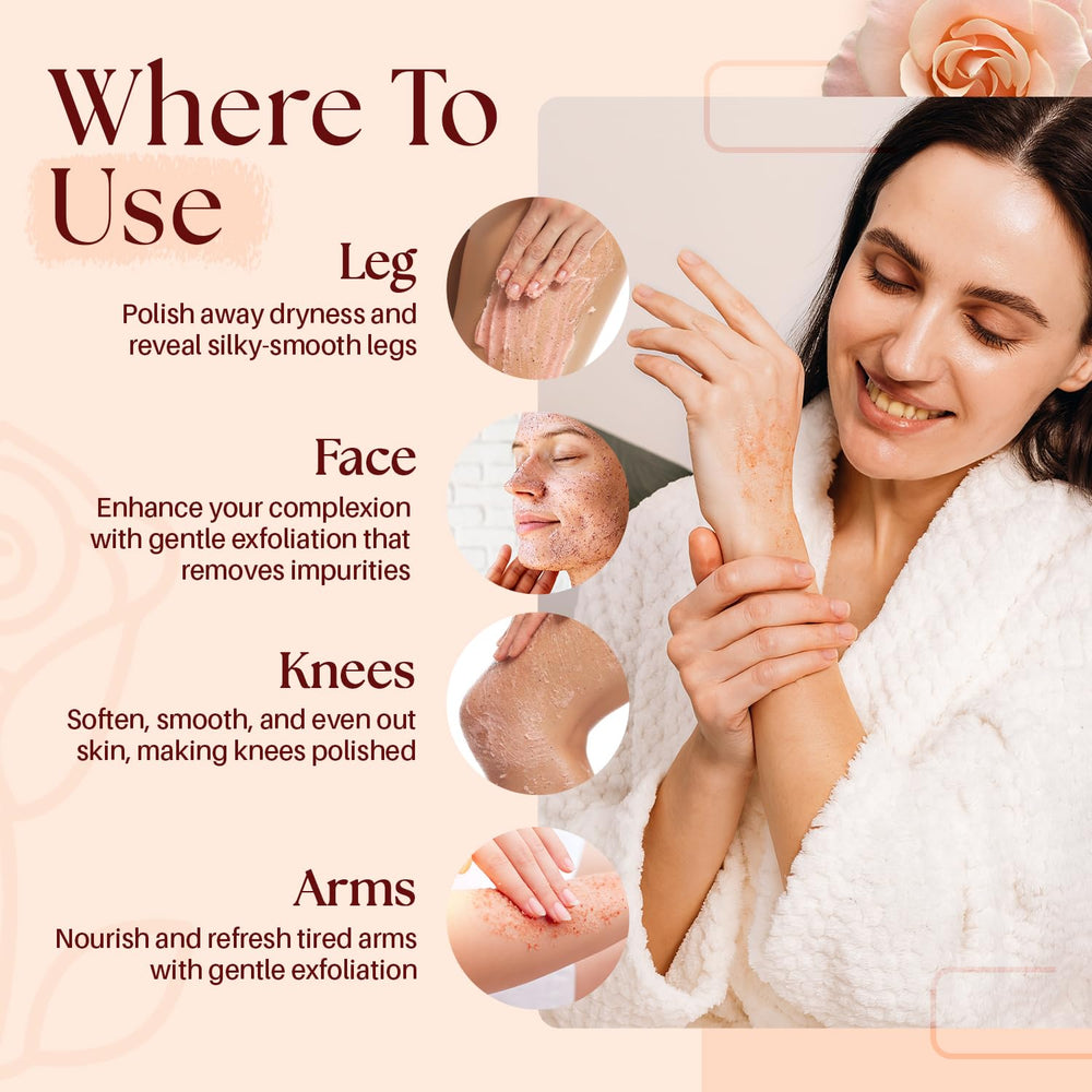 Mystère Beauté Himalayan Salt Body Scrub pink salt crystals for detoxifying exfoliation.