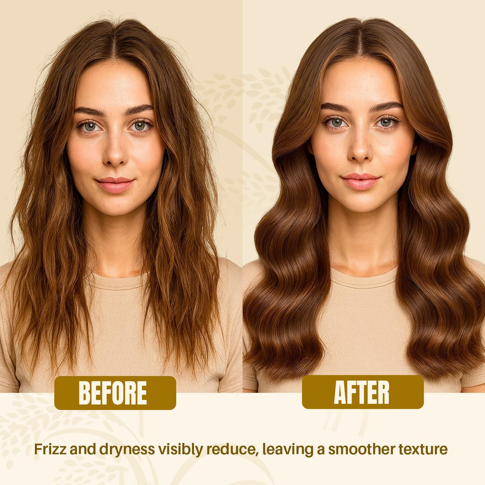 MYSTÉRE BEAUTÉ rice water conditioner texture on hand demonstrates slip