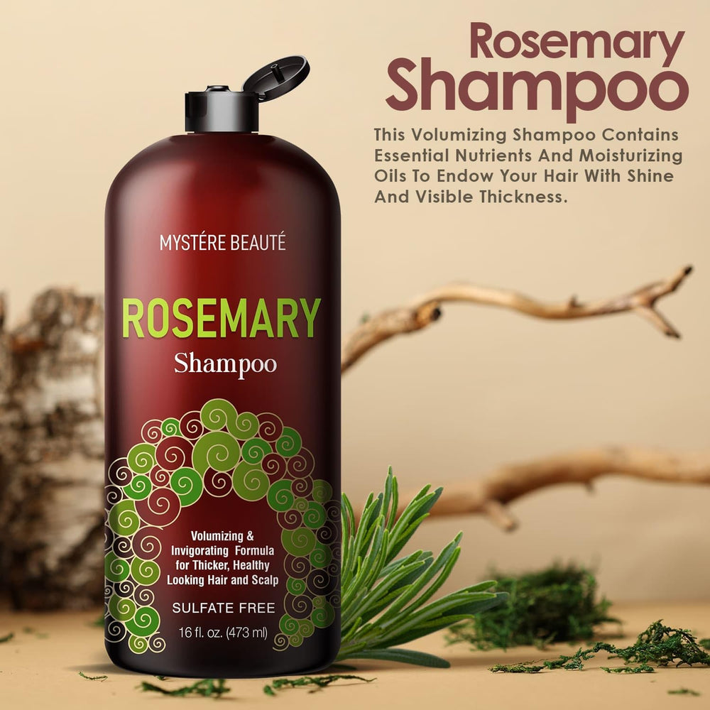 MYSTÉRE BEAUTÉ Rosemary Shampoo rosemary-leaves close-up highlights natural scent and nourishing feel