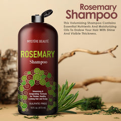 MYSTÉRE BEAUTÉ Rosemary Shampoo rosemary-leaves close-up highlights natural scent and nourishing feel