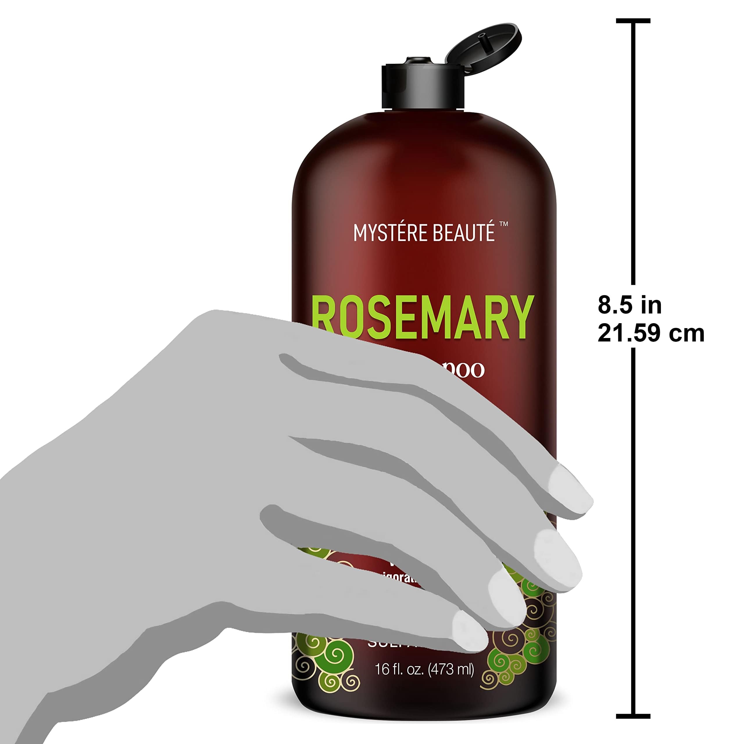 MYSTÉRE BEAUTÉ Rosemary Shampoo scalp-care application demonstrates daily use and comfort