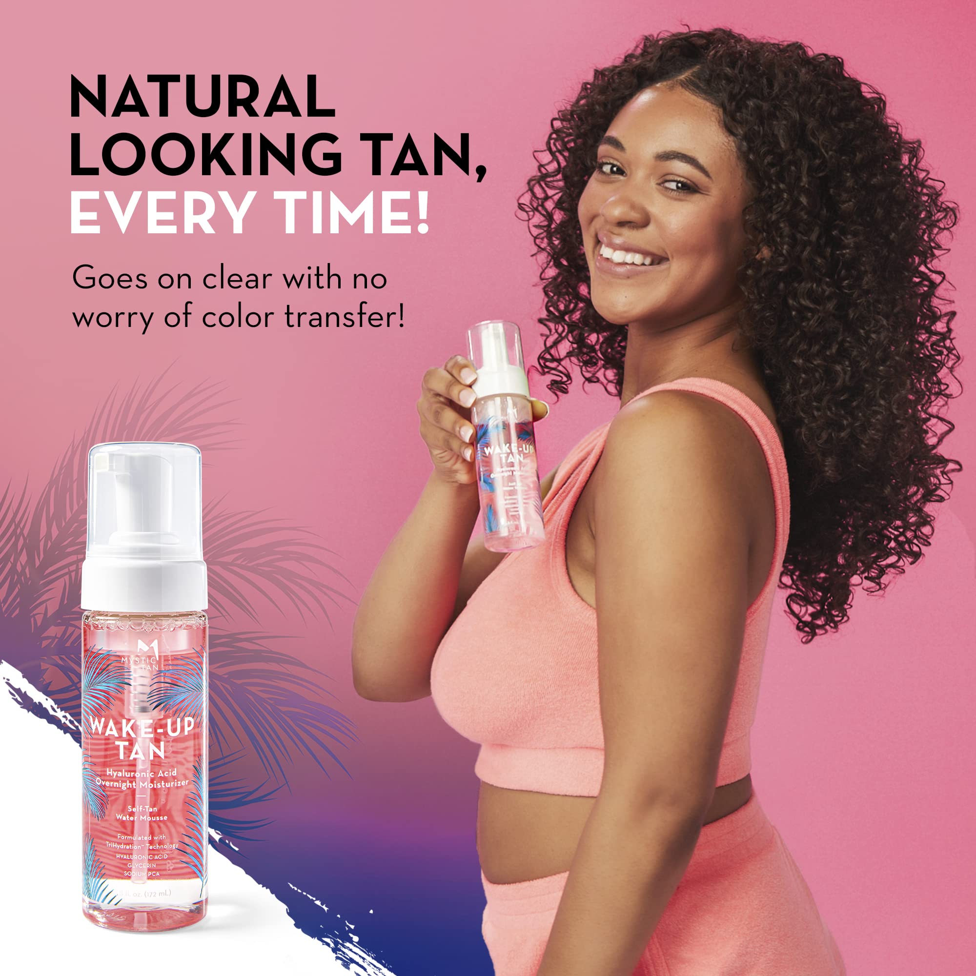 Mystic Tan Wake-Up Tan Odor-Ban tech reduces tanning scent during use.