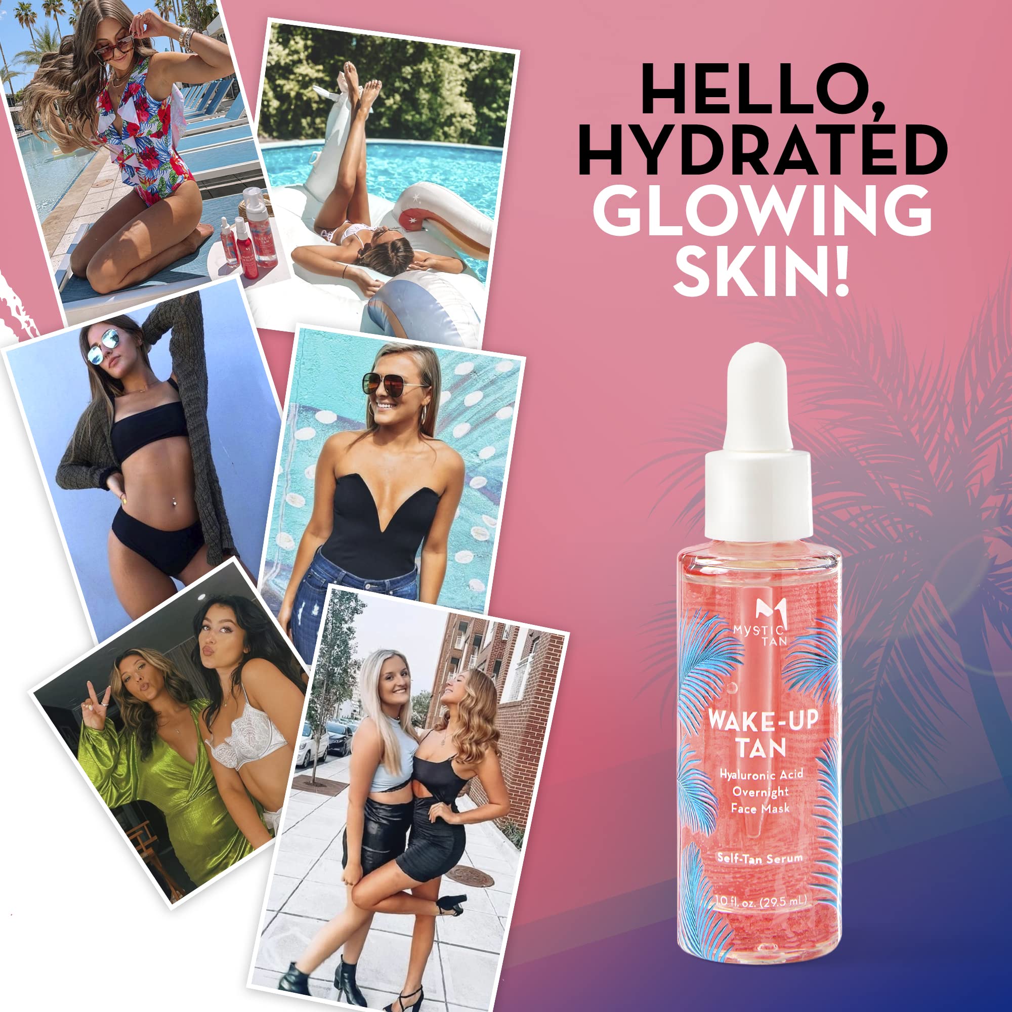 Mystic Tan Wake Up Tan glow after use offers natural-looking brightness