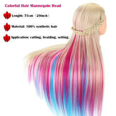 MYSWEETY colorfully hued hair length detail shows 29 inches for realistic styling