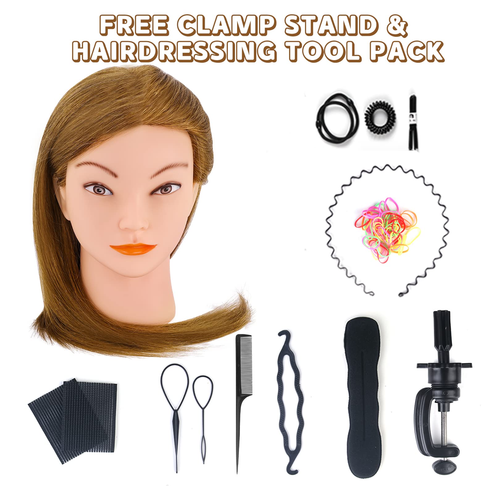 MYSWEETY hair styling session on real hair texture for cutting and smoothing practice