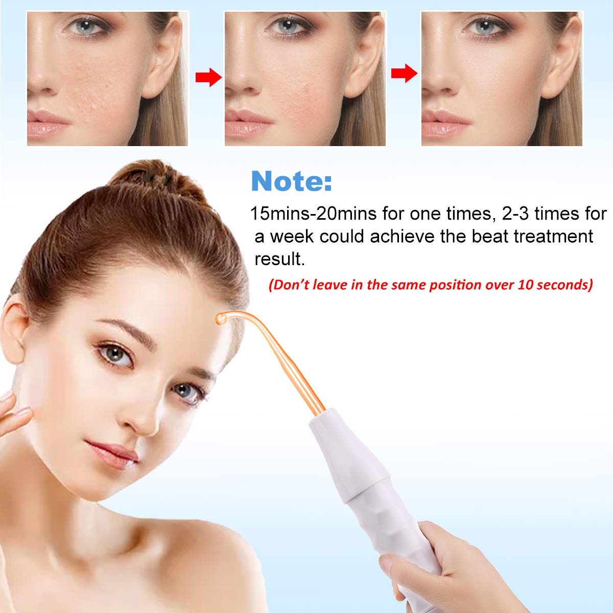 MYSWEETY high-frequency wand conductor gel image shows smoother application