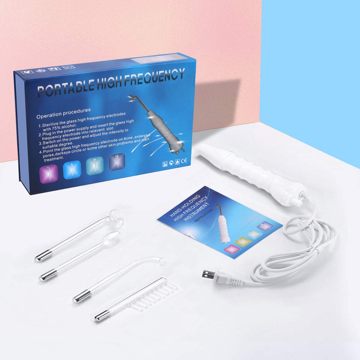 MYSWEETY high-frequency wand packaging box ready for at-home setup