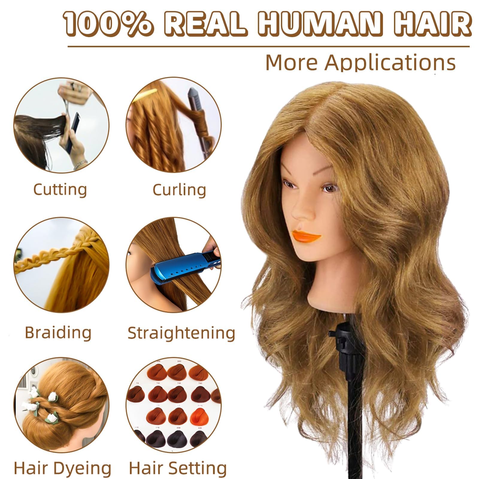 MYSWEETY real hair close-up showing natural texture for curling and braiding