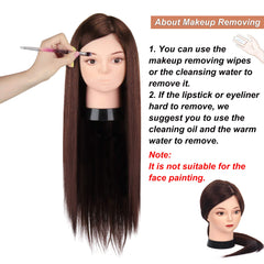 MYSWEETY mannequin head features 80 percent real hair blend for styling flexibility