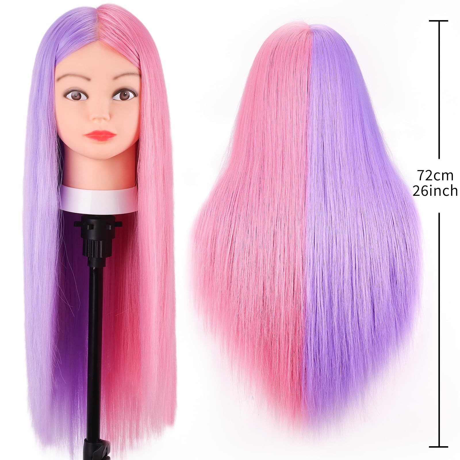 MYSWEETY training head supports braiding practice with included tools.