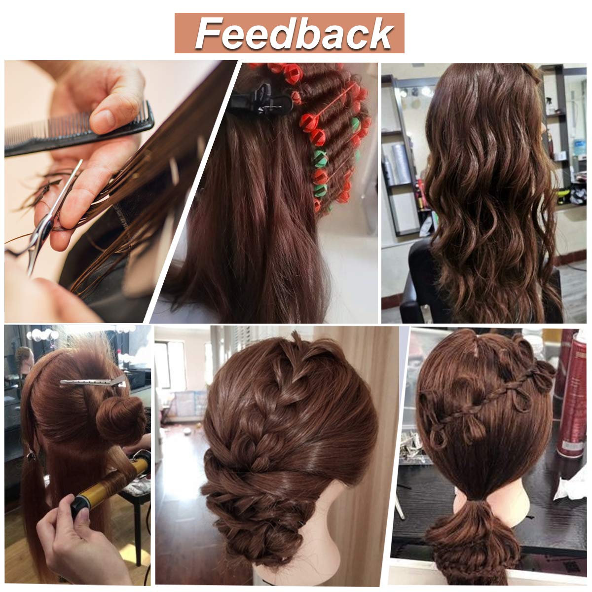 MYSWEETY mannequin head demonstrates braiding styles for cosmetology students