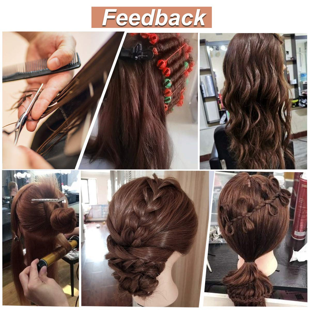 MYSWEETY mannequin head demonstrates braiding styles for cosmetology students