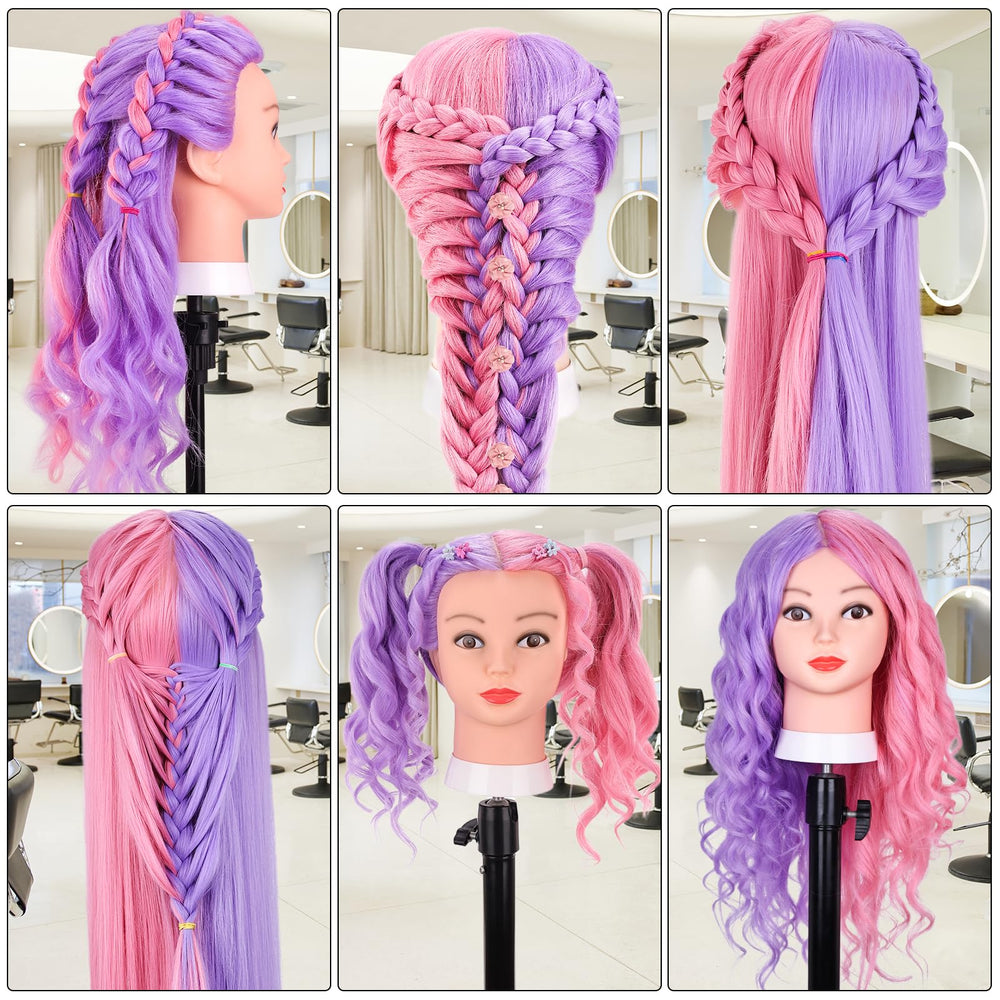 MYSWEETY hair mannequin with DIY styling tools enhances practice sessions.