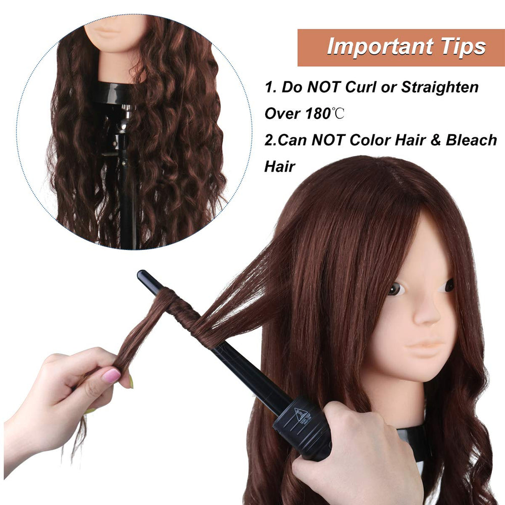 MYSWEETY mannequin head with stand and clips provides secure practice setup