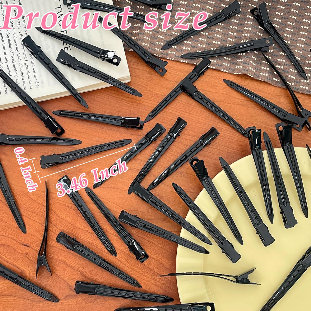 Mythos duck bill clips securing thick or thin hair firmly in place