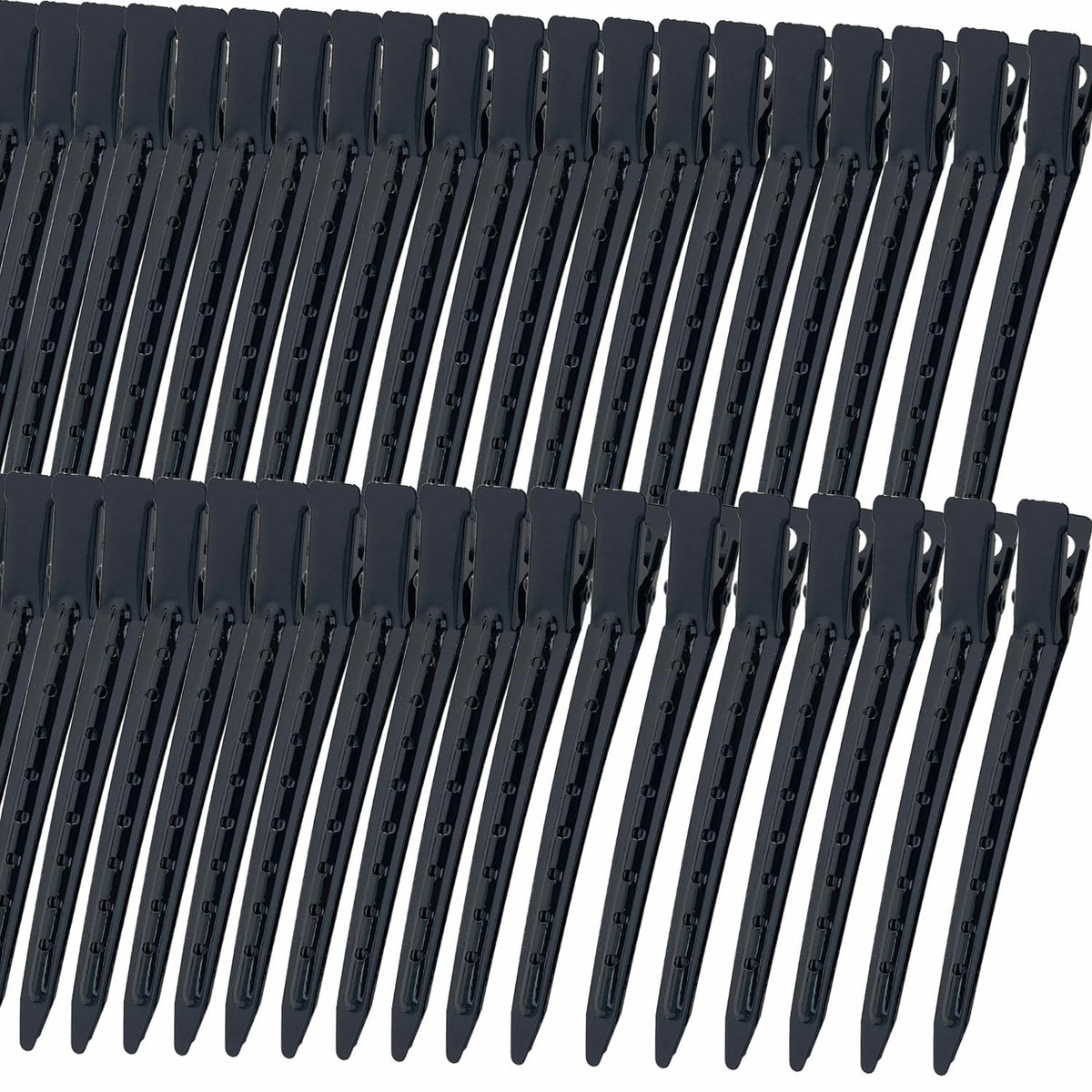 Mythos duck bill clips open for easy hair sectioning during styling
