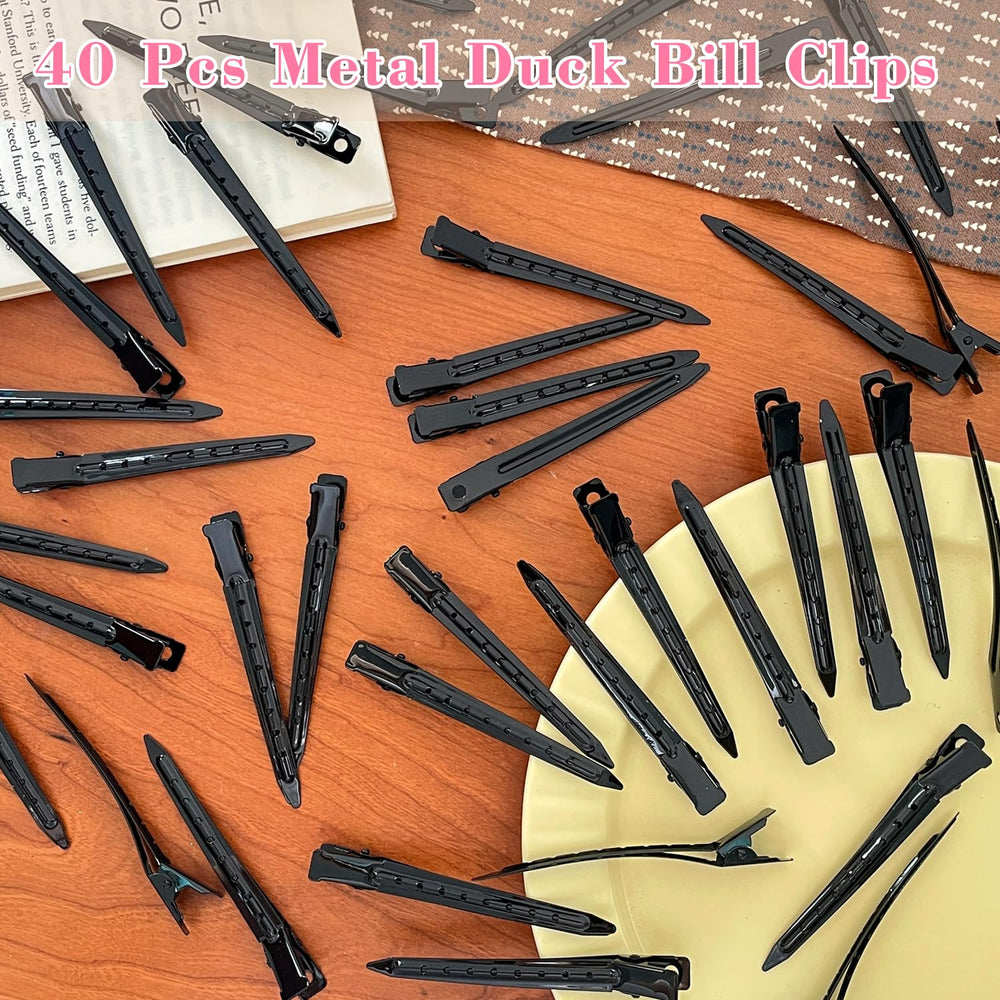 Mythos duck bill clips showing versatile styling collection