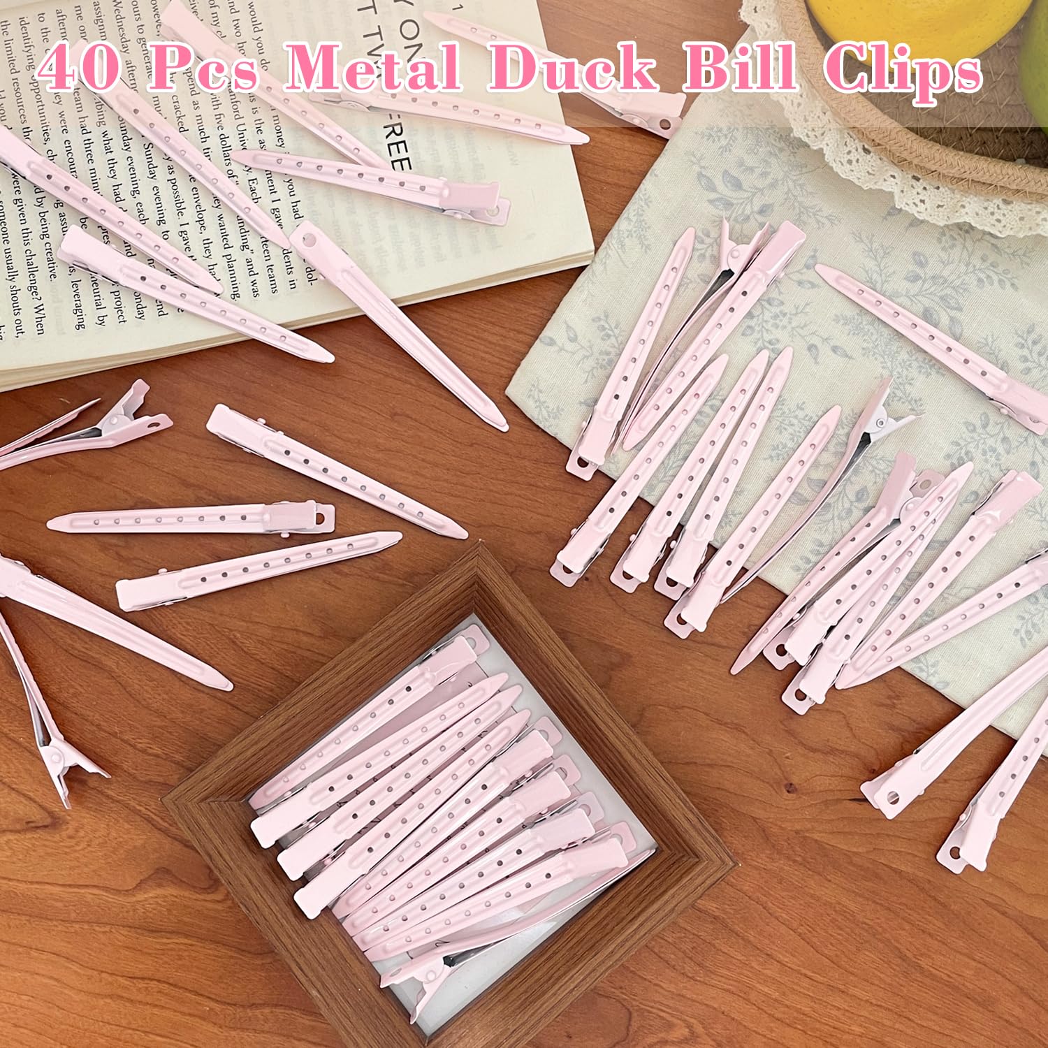 Mythos pink duck-bill clip detailed-spring highlights balanced tension.
