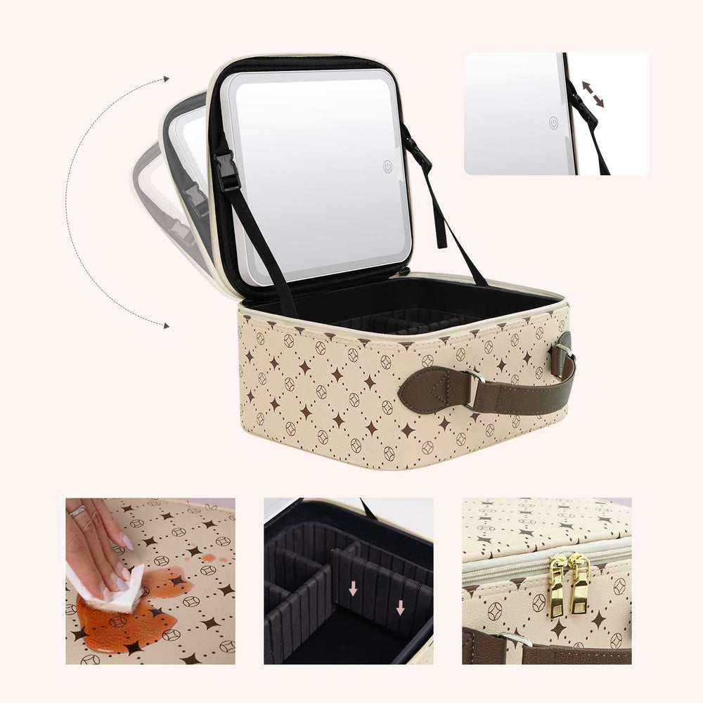 MYUREN adjustable dividers inside keep cosmetics organized and space-efficient.