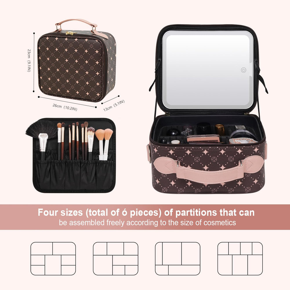 MYUREN LED mirror with three brightness levels supports makeup in dim environments