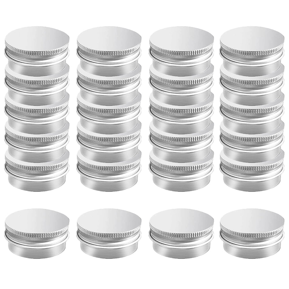 MYYZMY 20 pack aluminum tin jar with closed lid for portable, protected storage