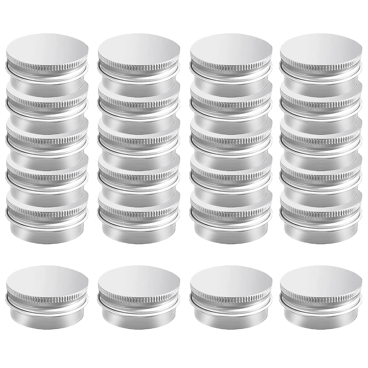 MYYZMY 20 pack aluminum tin jar with closed lid for portable, protected storage