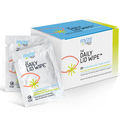 Myze Daily Lid Wipe packaging for daily eyelid hygiene routine.