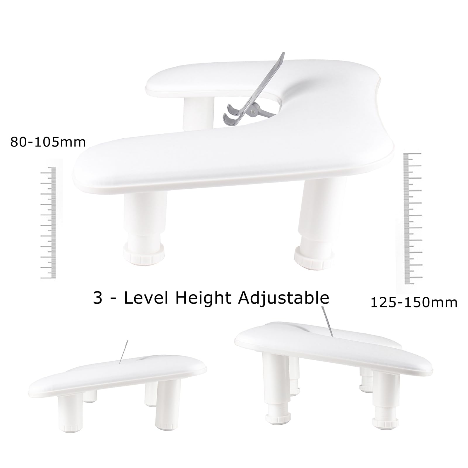 MZCMSL non-slip silicone pad keeps the arm rest secure on surfaces.