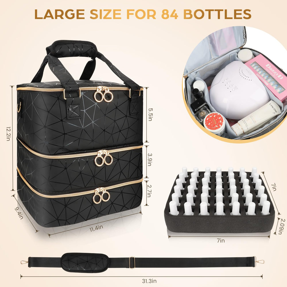 MZTXY interior pockets provide quick access to nail art tools.