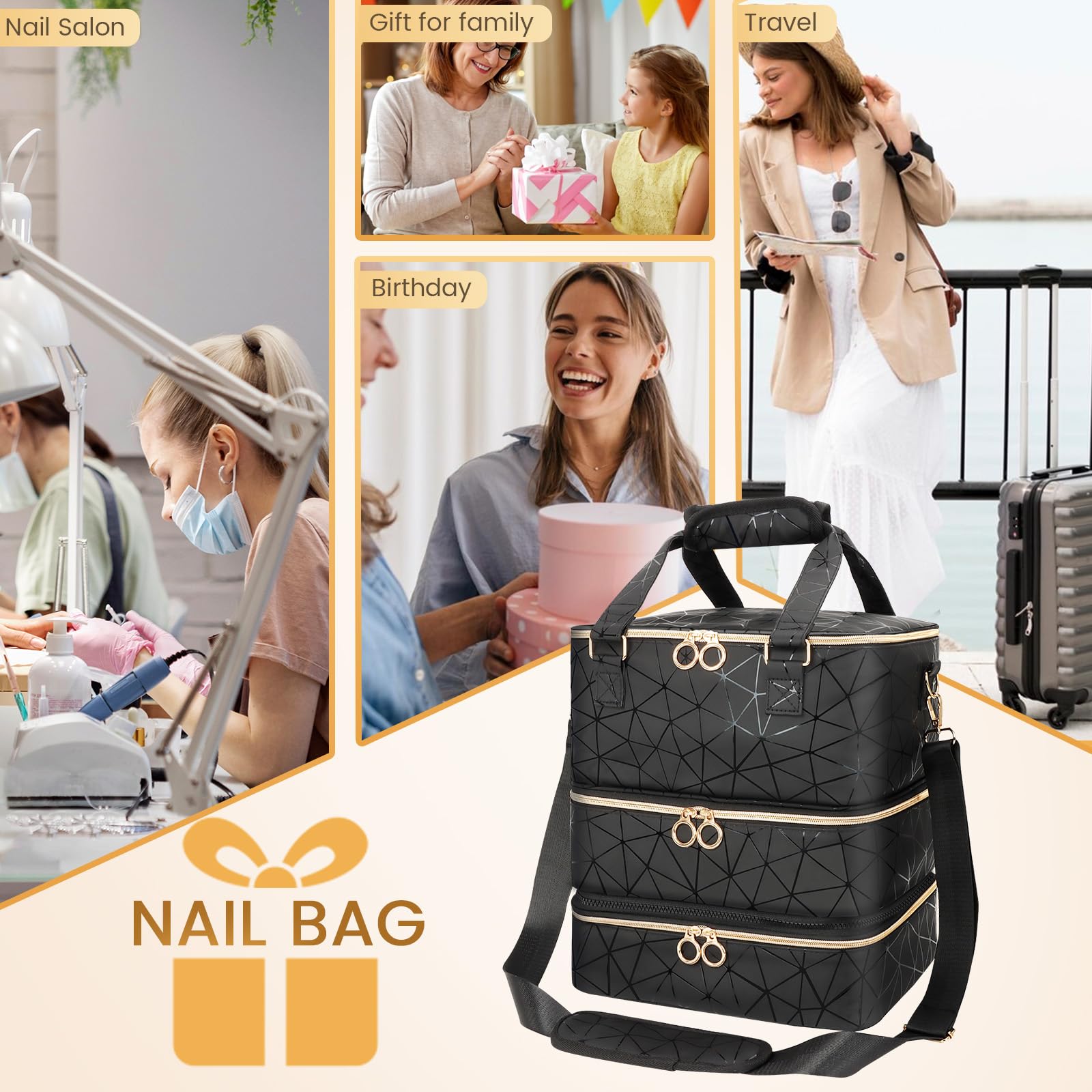 MZTXY travel-ready nail kit storage keeps tools organized.