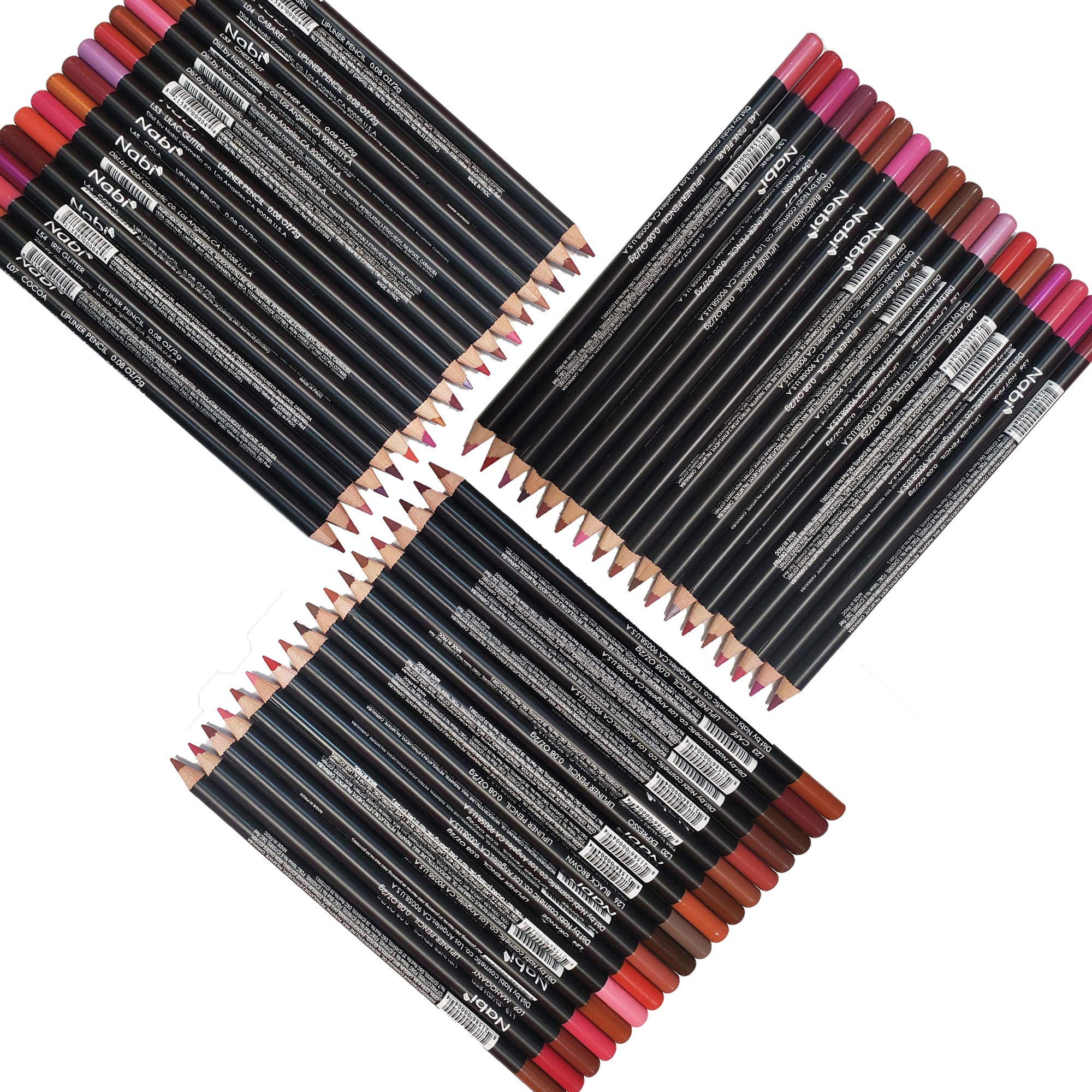 NABI lip liner pencils application close-up shows buttery softness.