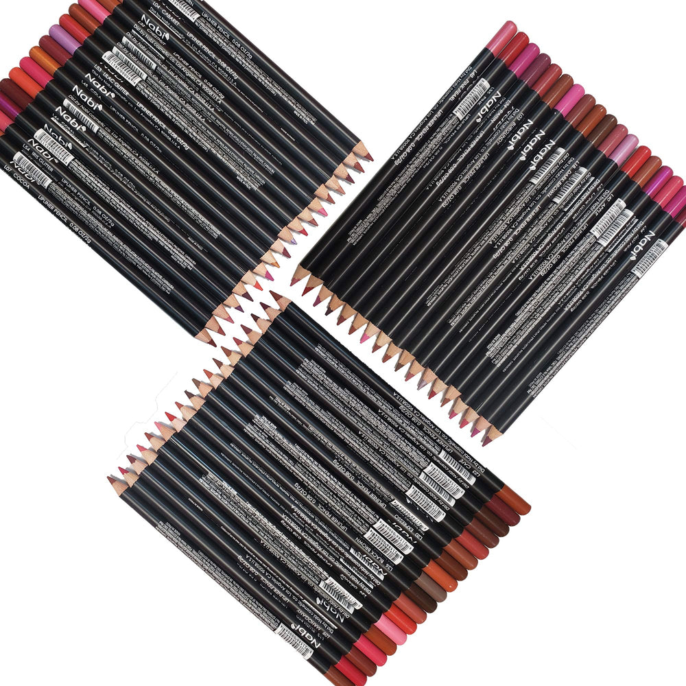 NABI lip liner pencils application close-up shows buttery softness.