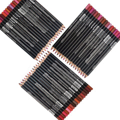 NABI lip liner pencils application close-up shows buttery softness.