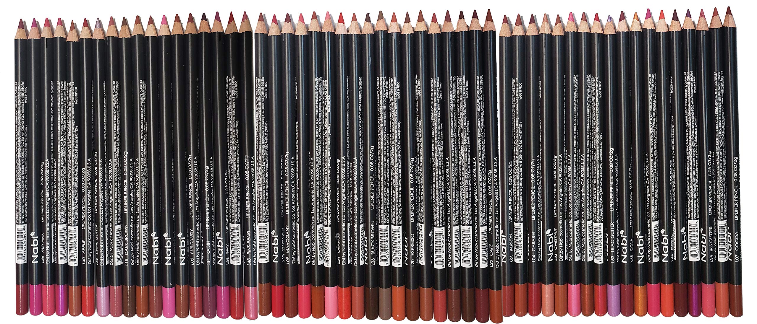 NABI lip liner pencils set packaging for on-the-go lip definition.