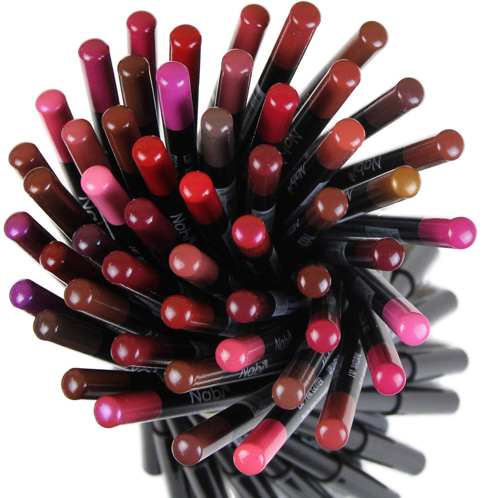 NABI lip liner pencils swatches collection shows versatile shade range.